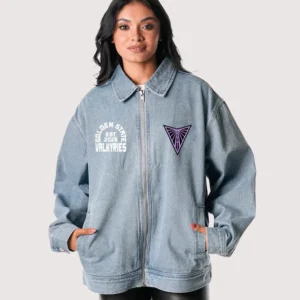 The Wild Collective Golden State Valkyries Denim Jacket