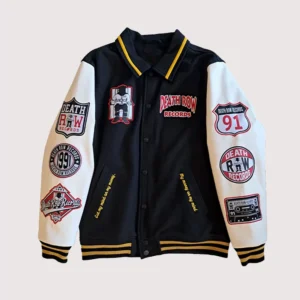 Death Row Records Patched Varsity Jacket Men