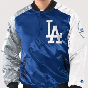 LA Dodgers Tri-Color Satin Jacket Men