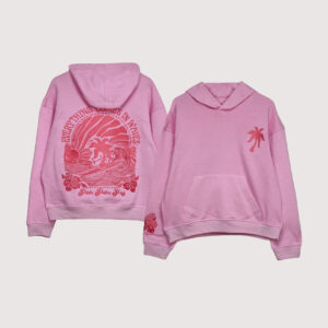 2026 Pink Palm Puff Hoodie